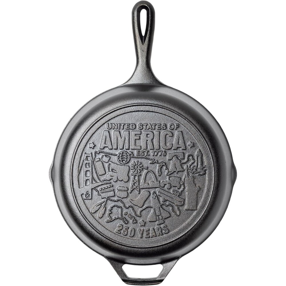 Lodge L8SK3 10.25 inch Cast Iron Skillet 250th Anniversary Special Logo
